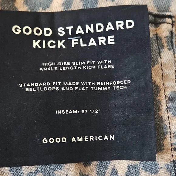 NWT GOOD AMERICAN LEOPARD JEANS - Picture 4 of 6